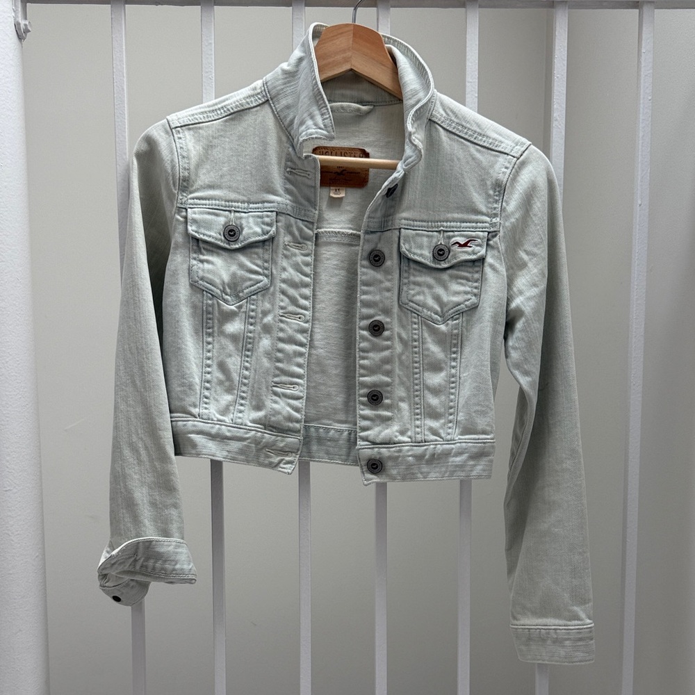 Hollister Light Gray Jean Jacket